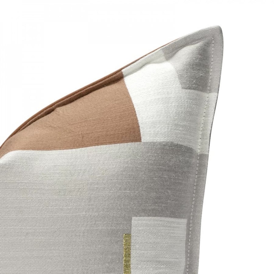 Elegant brown and gray pillow cover