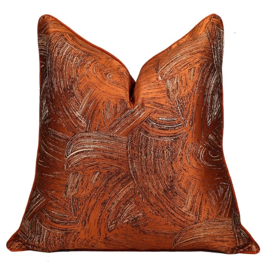 Modern orange pillow cover