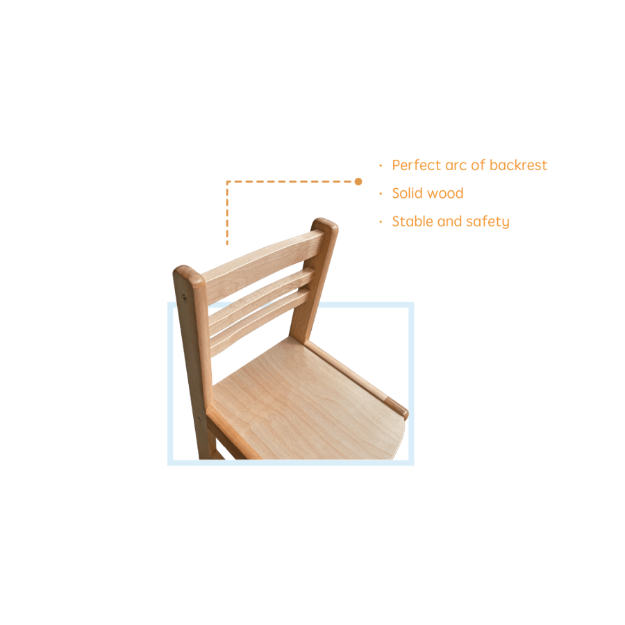Wooden kindergarten chair - height 26