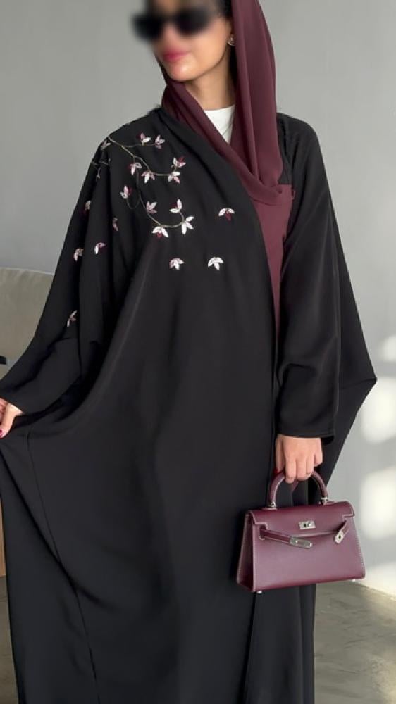 N37 - Half Bisht - (Flower embroidery)