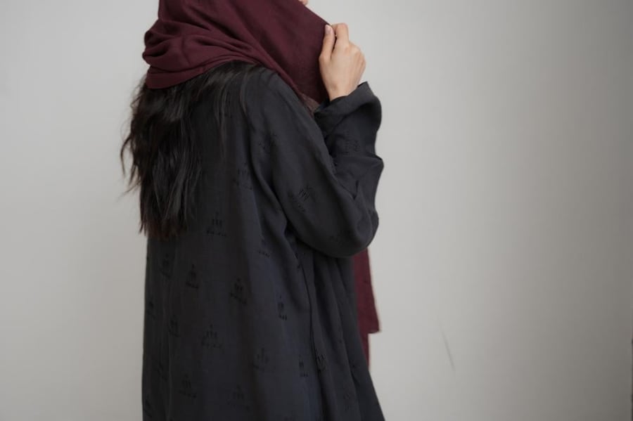 black brocade Abaya