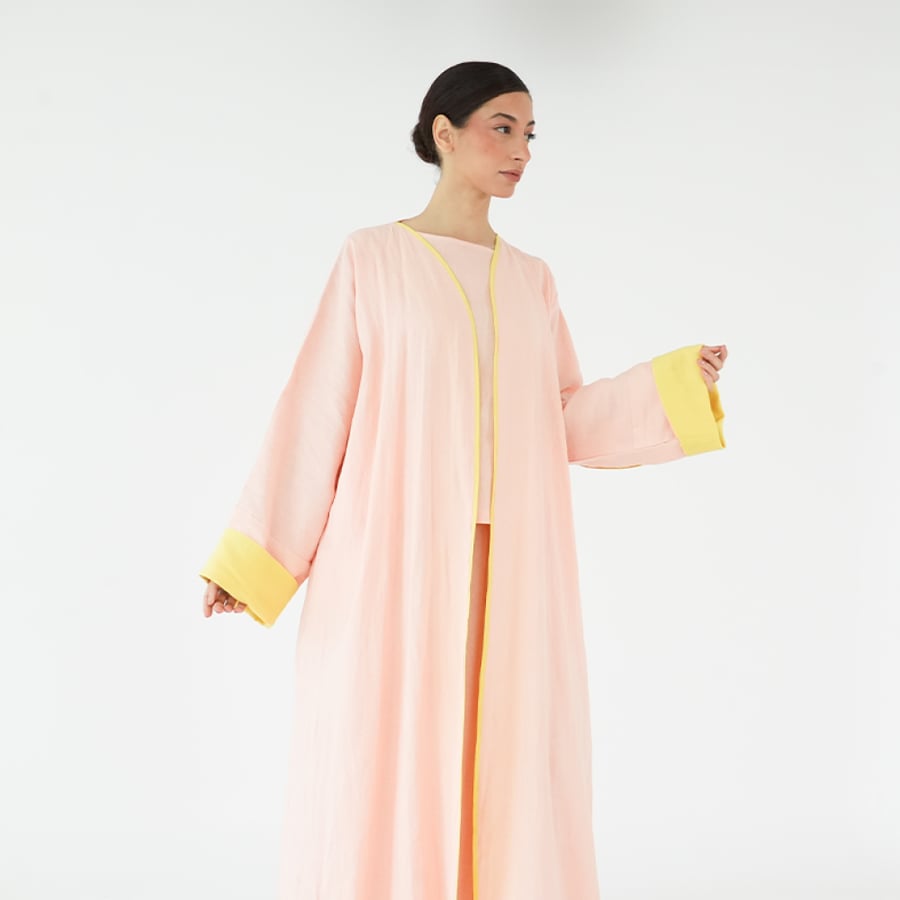 Pink Line Abaya