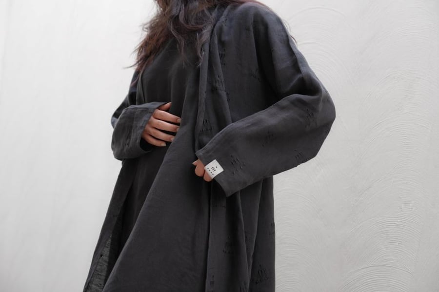 black brocade Abaya
