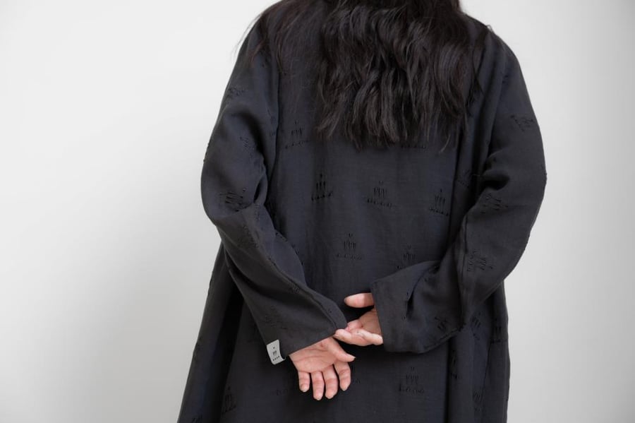 black brocade Abaya