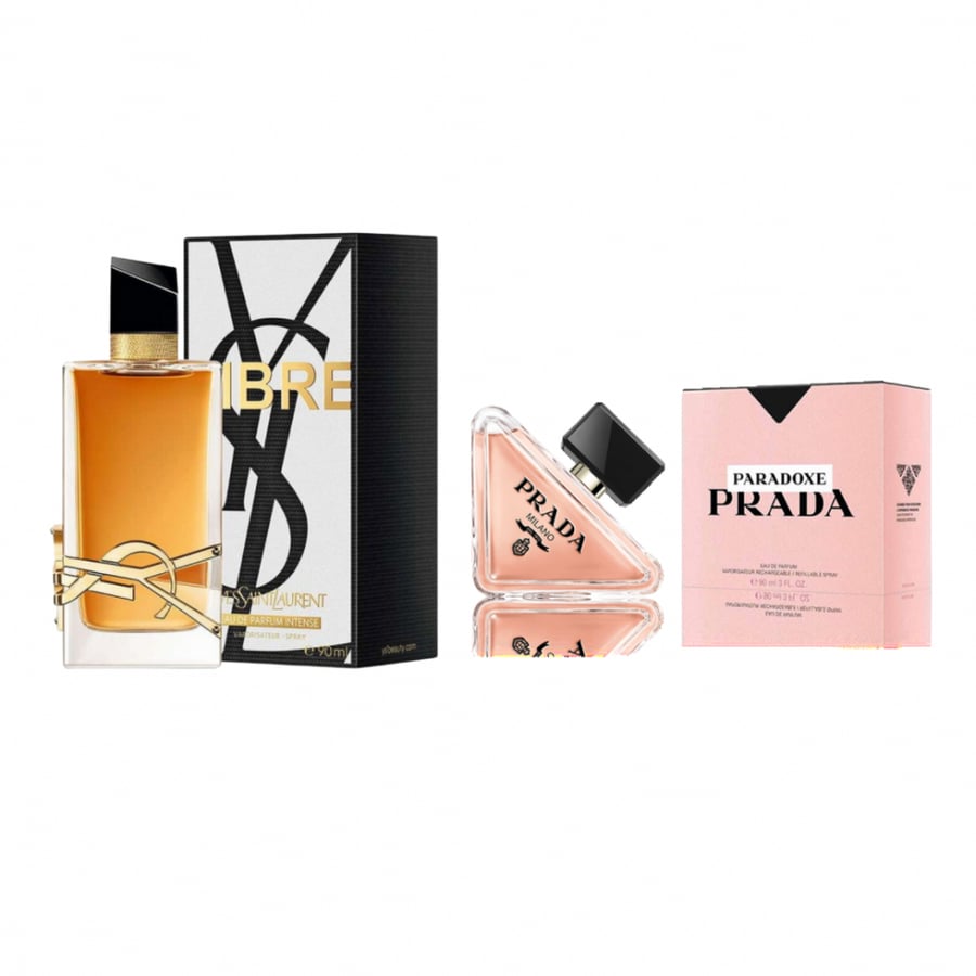 عرض عطور عطر ليبر من سان لوران أو دو بارفيوم انتنس 90مل عطر برادا بارادوكس او دو بارفيوم 90