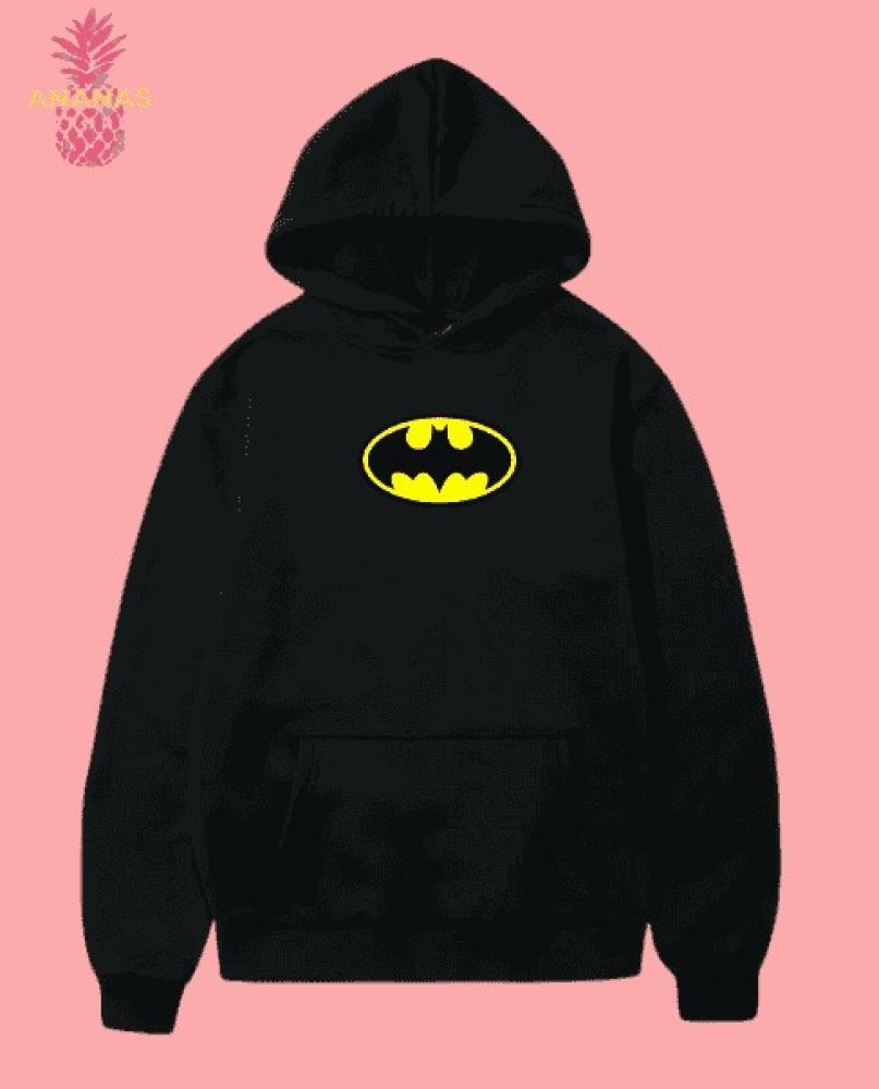 Yellow Batman logo -بلوفر اوفر سايز