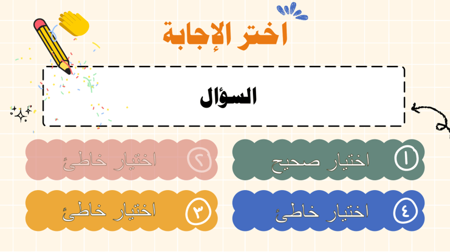 لعبة بوربوينت (اختبر ذكائك -استراتيجية التعلم بالمنافسة)