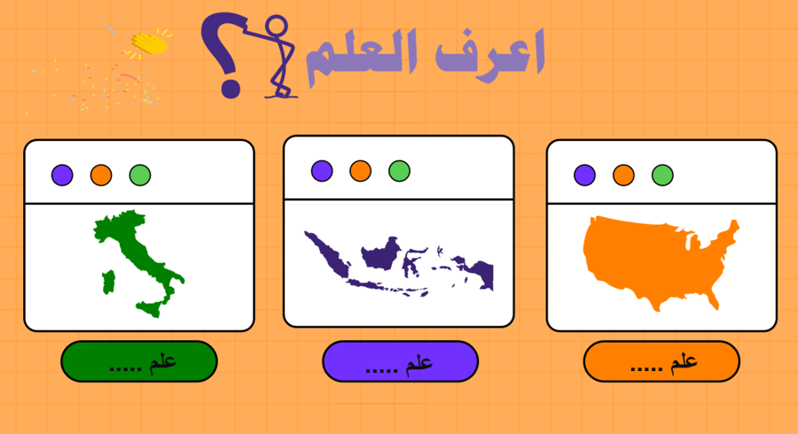 لعبة بوربوينت ( اعرف العلم - استراتيجية التمثيل البصري )