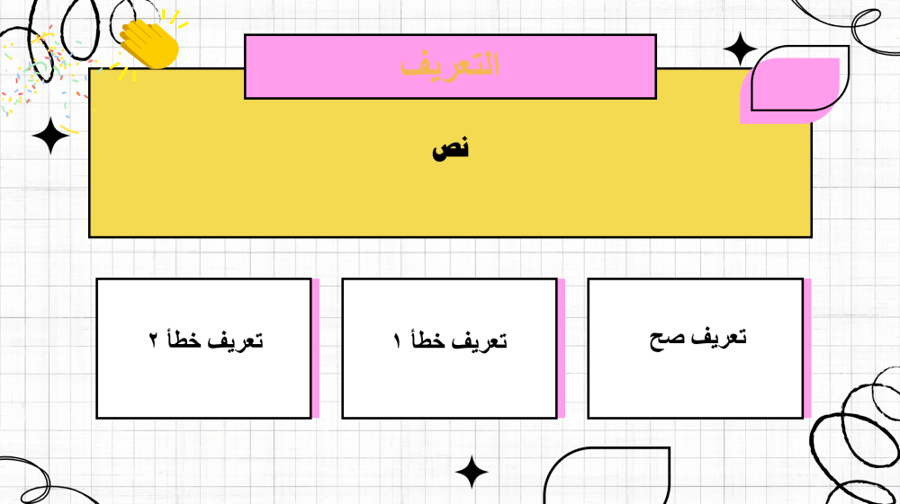 لعبة بوربوينت (لعبة المصطلحات-استراتيجية الفهم القرائي)