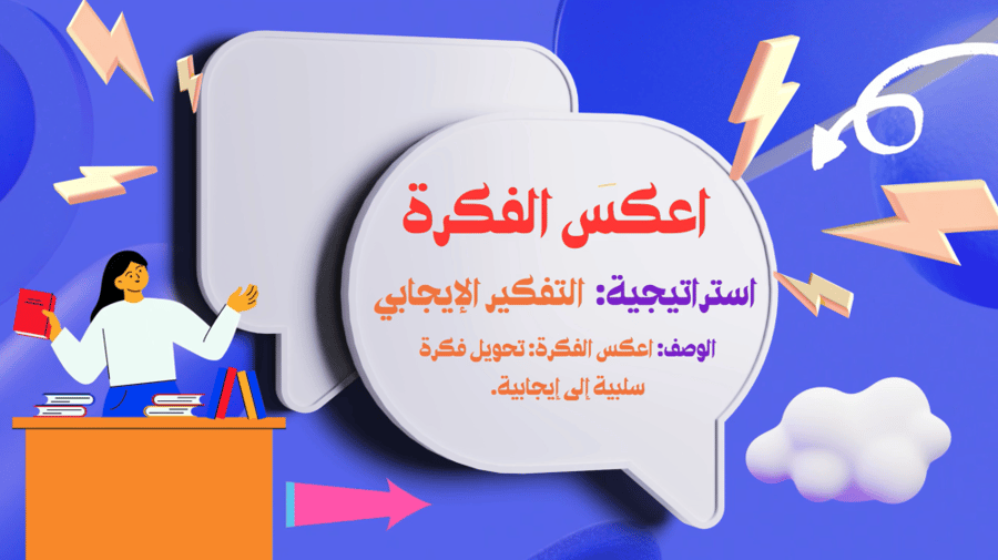لعبة بوربوينت (اعكس الفكرة-استراتيجية التفكير الايجابي)