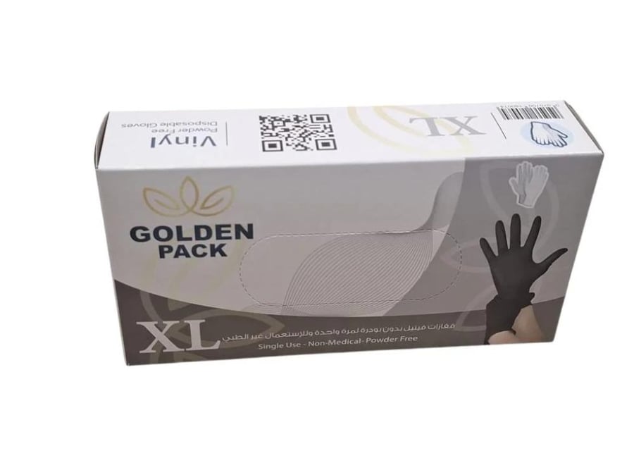 GOLDEN قفازات أسود L