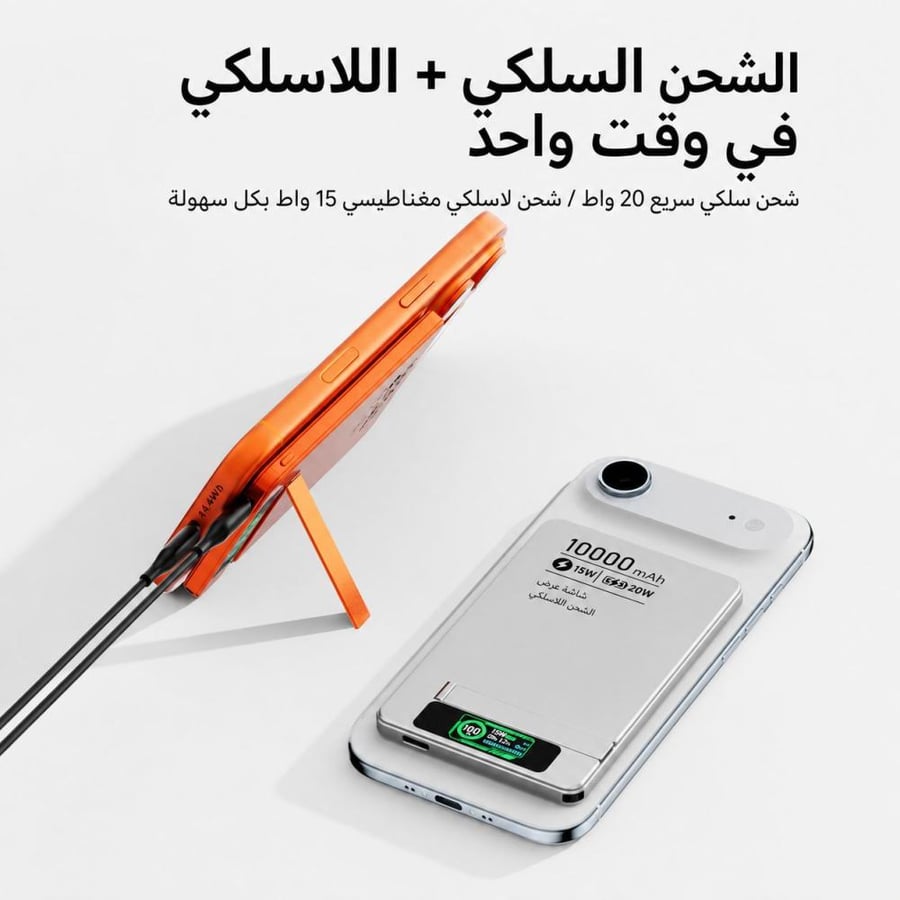 باور بانك مغناطيسي MagSafe من سبائك معدنية للآيفون