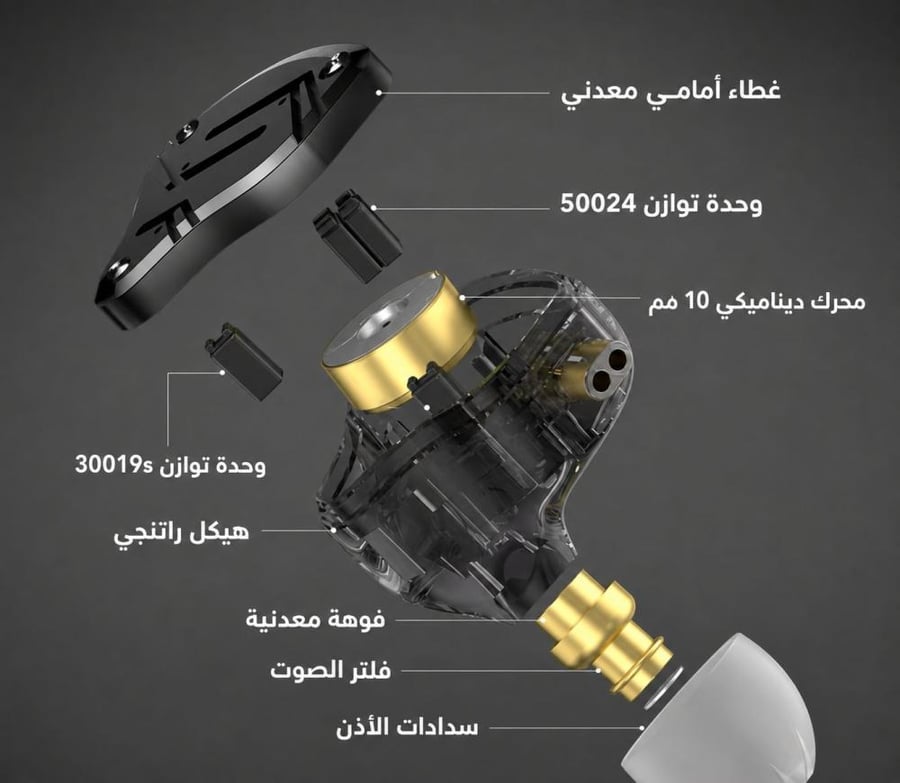 سماعة KZ ZS10 Pro X داخل الأذن بصوت عالي الدقة وباس قوي