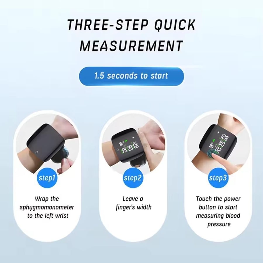 جهاز قياس ضغط الدم الرقمي للمعصم