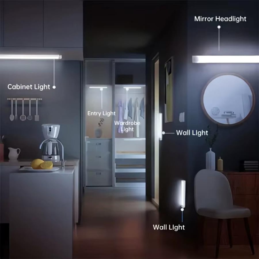 مصباح LED ليلي بحساس حركة – يعمل بالبطارية أو USB