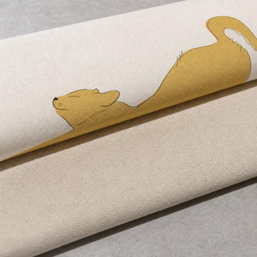 Downward Cat - canvas detail