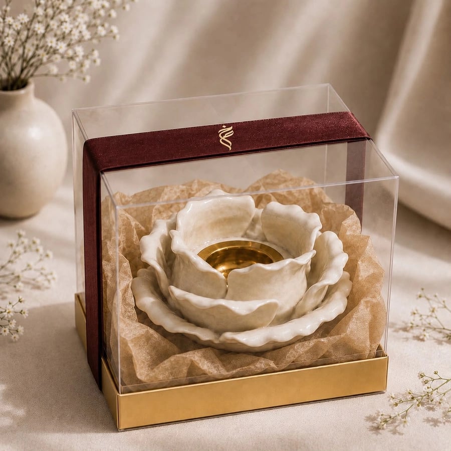 بكج توزيعات عطري فاخر – فواحة - ومبخرة - وردة - 6 حبه من كل نوع