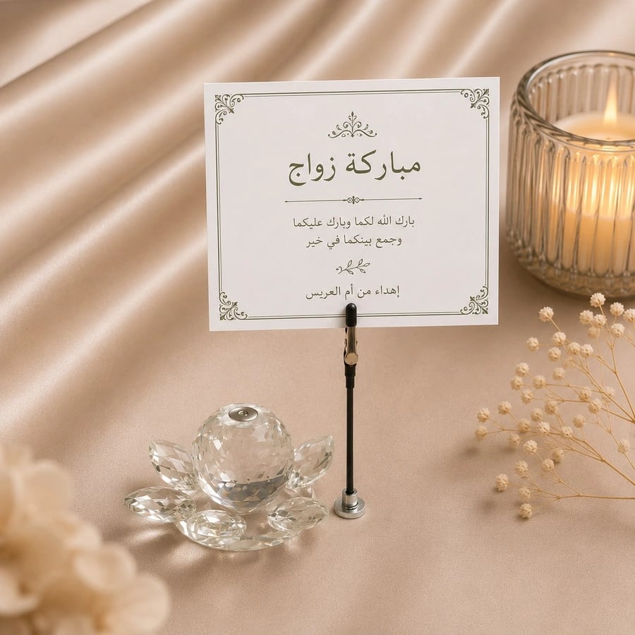 بكج توزيعات 6 حبه  - تحفة كريستال متعددة الاستخدام لحمل البطاقات والصور