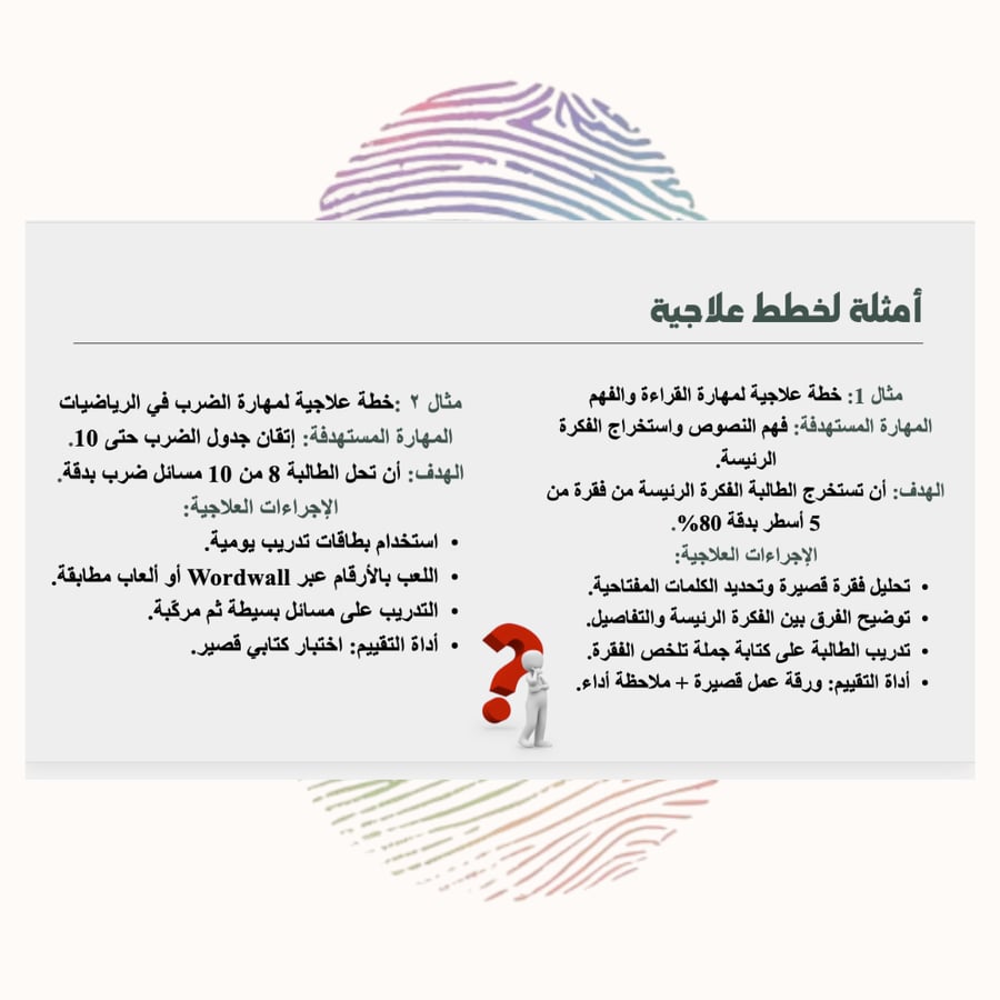 ورشة عمل الخطط العلاجية والإثرائية لرفع نواتج التعلم