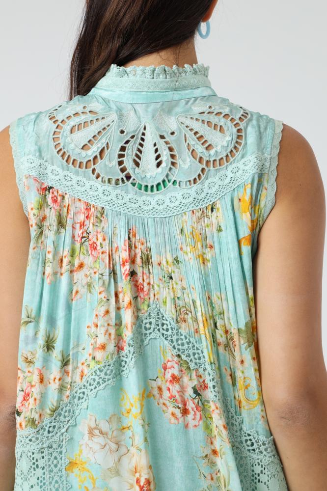 Soft feminine turquoise dress