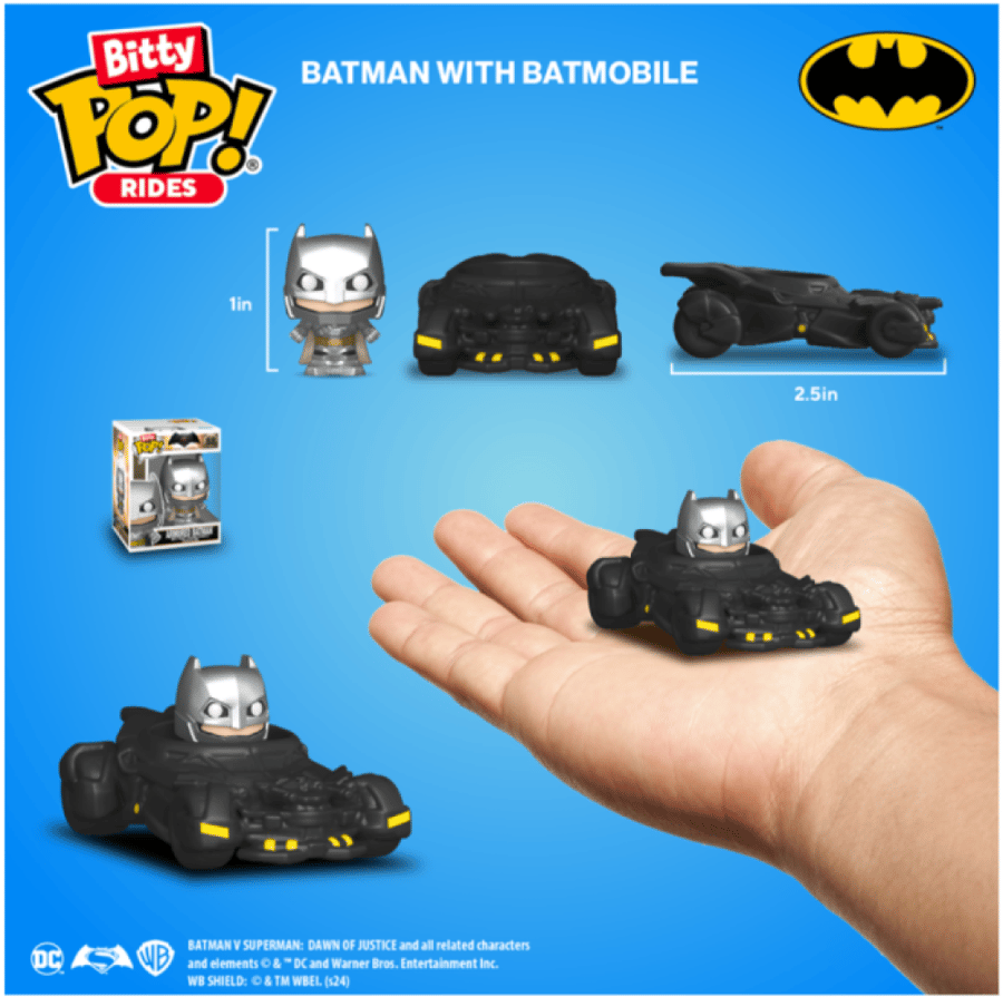Bitty Pop Batman With Batmobile بات مان مع السيارة مجسم صغير
