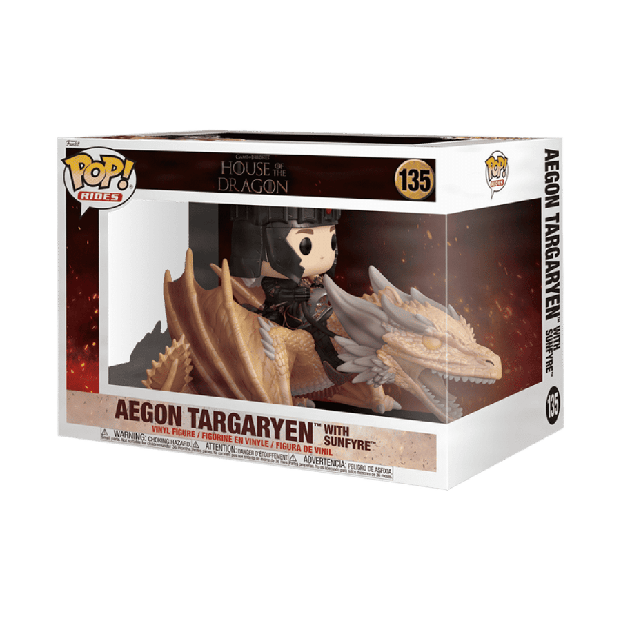 House of Dragon Aegon Targaryen With Sunfyre Funko 135 Pop Rides هاوس
