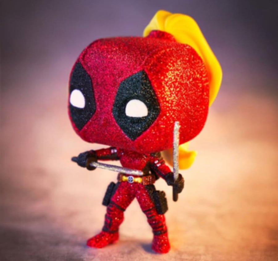 Funko Marvel Deadpool Exclusive Diamond glitter Ladypool فونكو ديدبول مارفل حصري ألماسي يلمع ليدي بوول