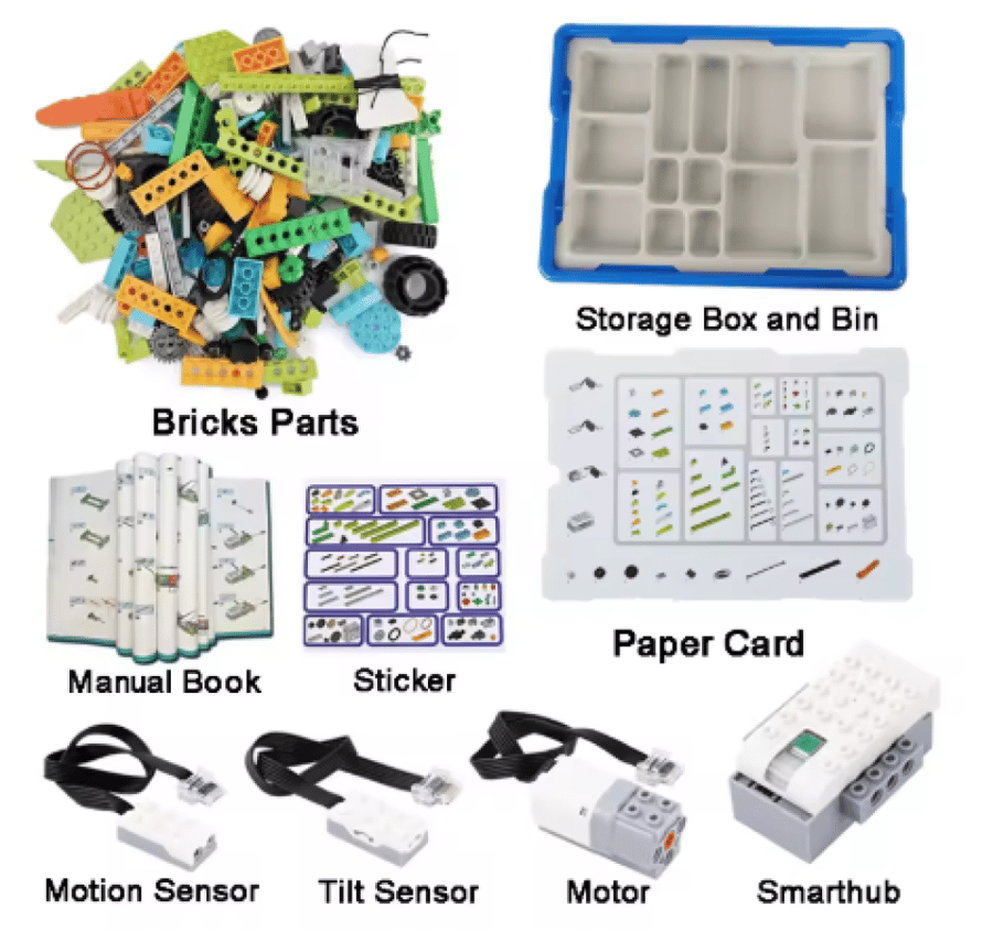 Basic building blocks set from WeDo 2.0 Robotics