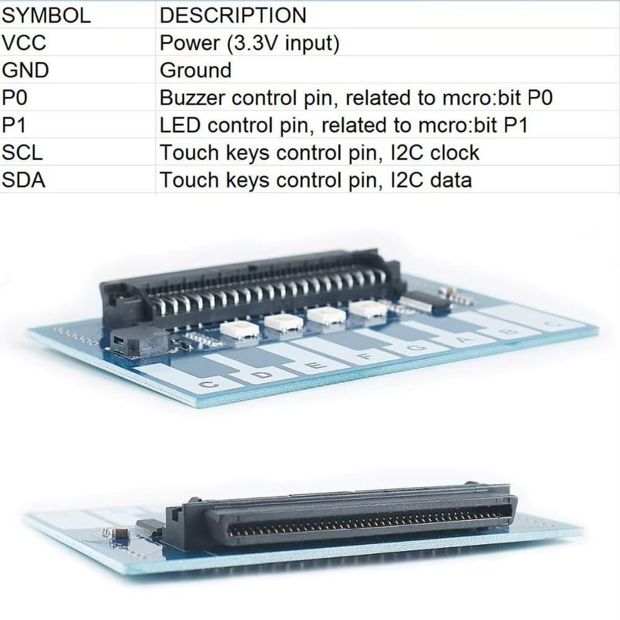 لوحة بيانو صغيرة لجهاز Microbit V2