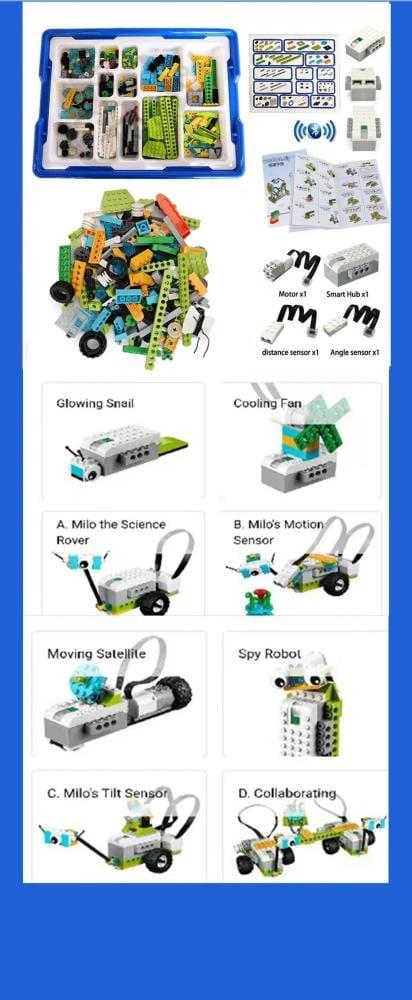 Basic building blocks set from WeDo 2.0 Robotics