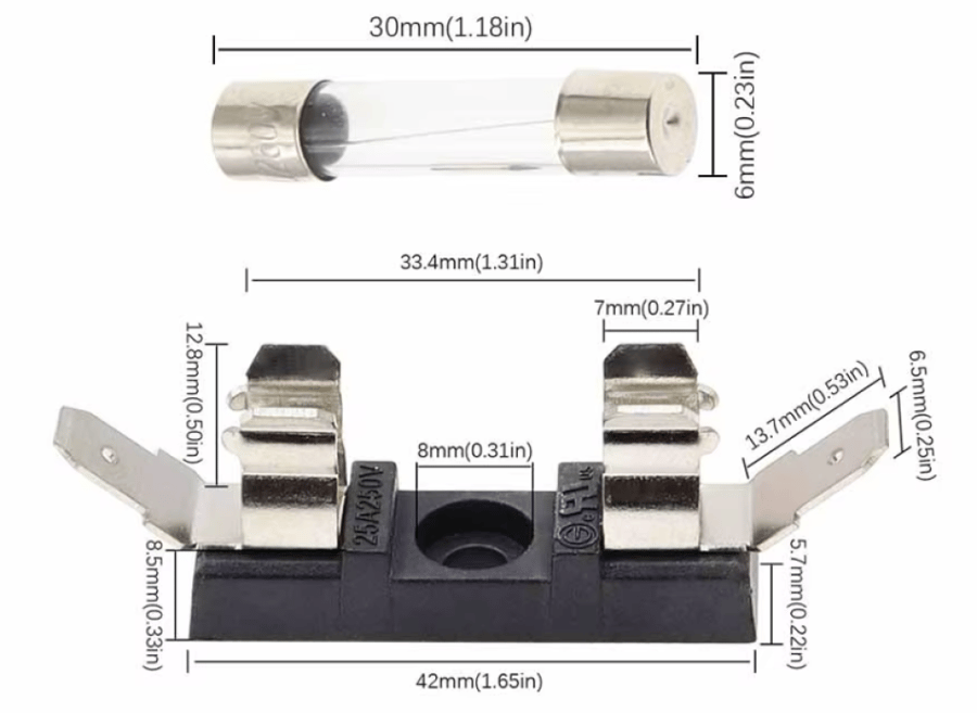 حامل فيوز 6*30mm