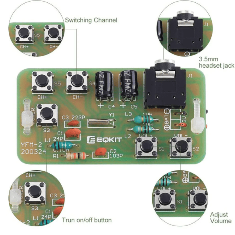 FM دائرة مستقبل  76 - 108 MHz