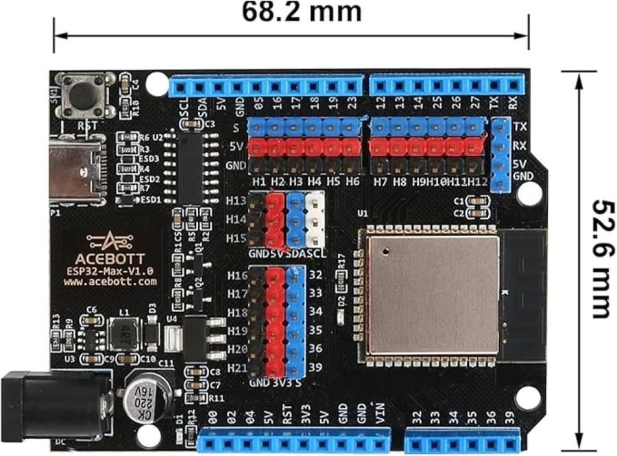 لوحة تطوير ESP32 متوافقة مع اردوينو