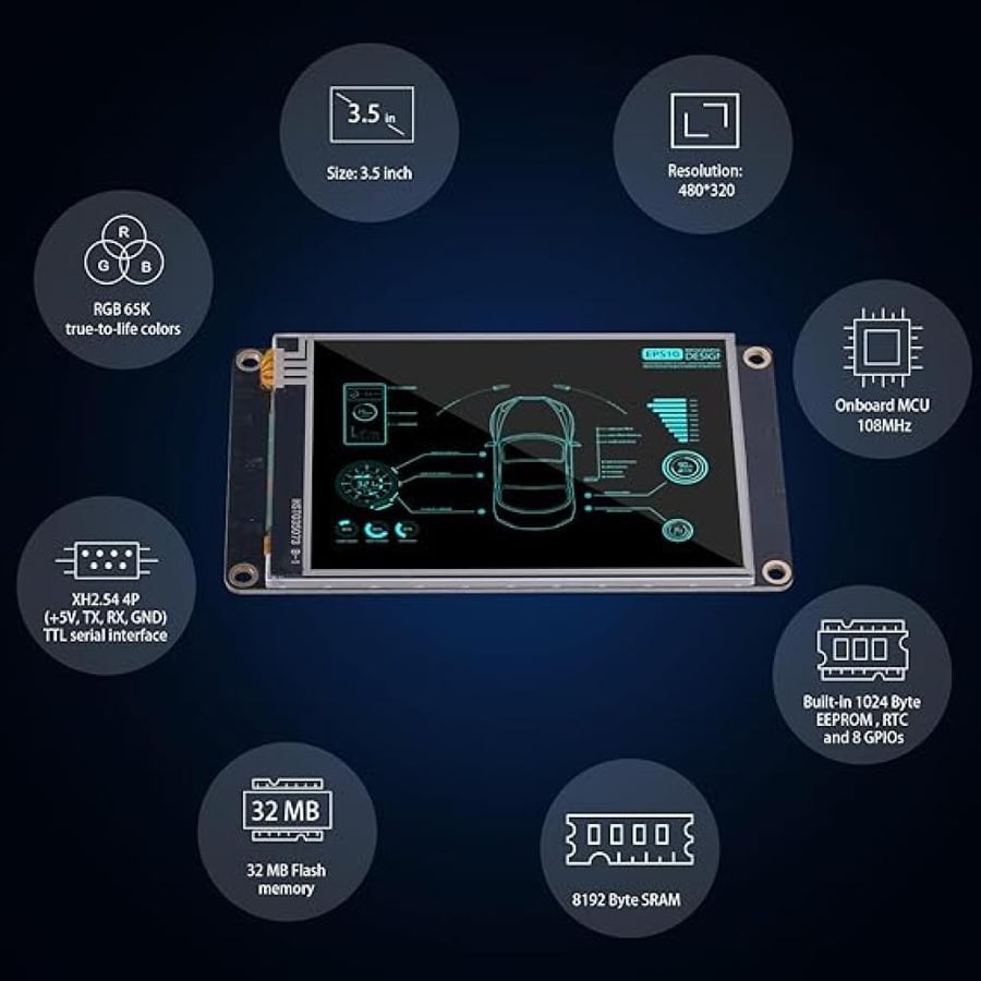 Nextion 3.5 HMI شاشة