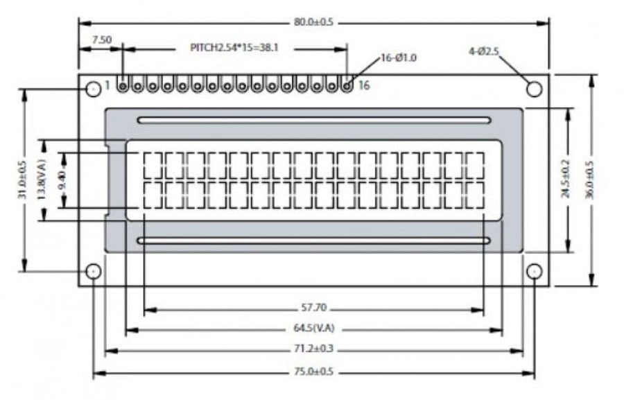 شاشة LCD 16*2 مع I2C