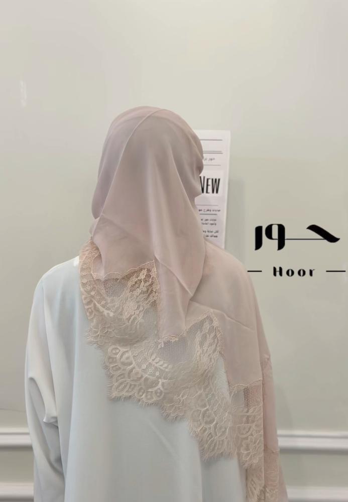 طرحة حرير اماراتي دانتيل