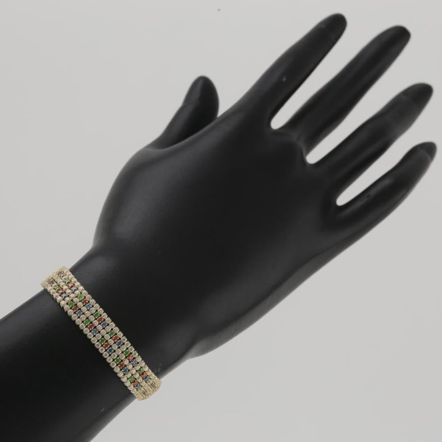 اسوارة ذهب عريض ملونة - عيار 18