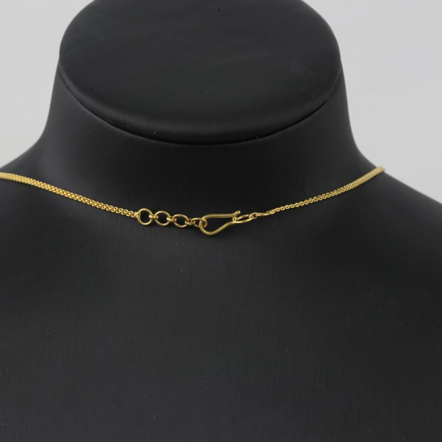 Gold set of ball chains with flower charms - 21 karat