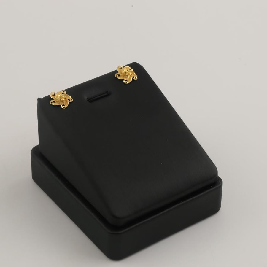 Half a gold set with a rose - 21 karat