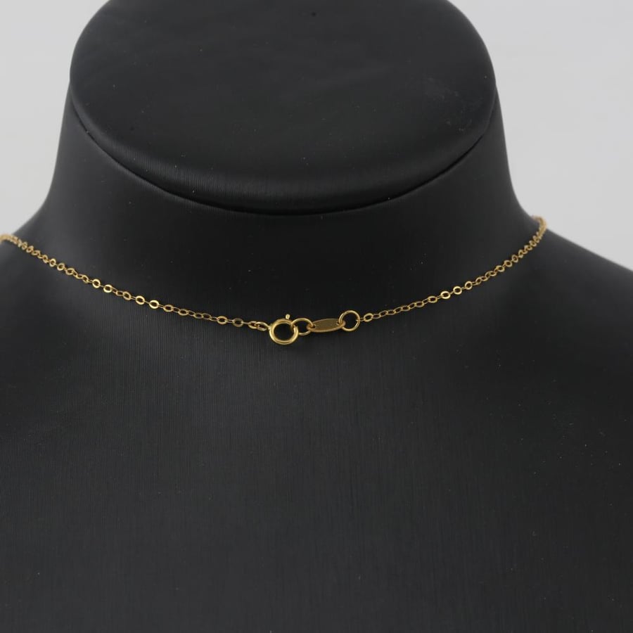 Half a gold set, two layers, distinguished, decorated with a crystal design - 21 karat