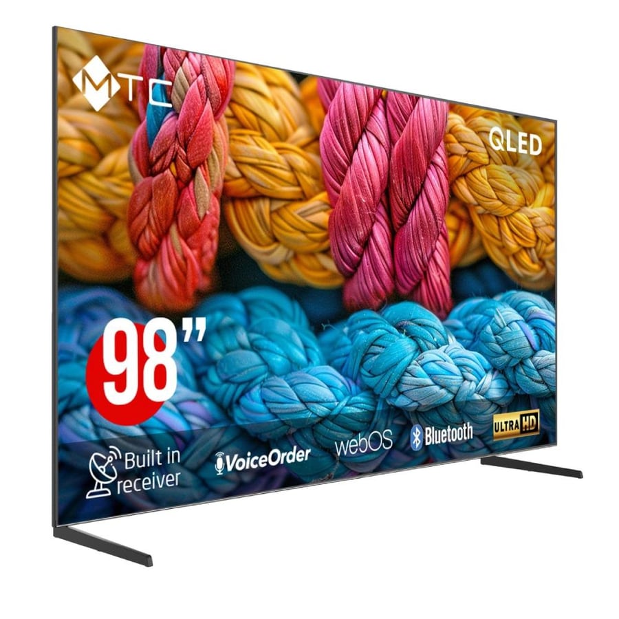 شاشة,ماركة إم تي سي,98 بوصة,ويبوس,ريموت ماجيك,كيولد,الموديل QMT98UH700WOS-UHD