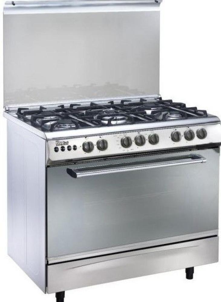 فرن غاز فري ستاند 5 عيون شبك ثقيل , ماركة يونين اير , بمقاس 60×90 , C6090SS-AC-511-ISF