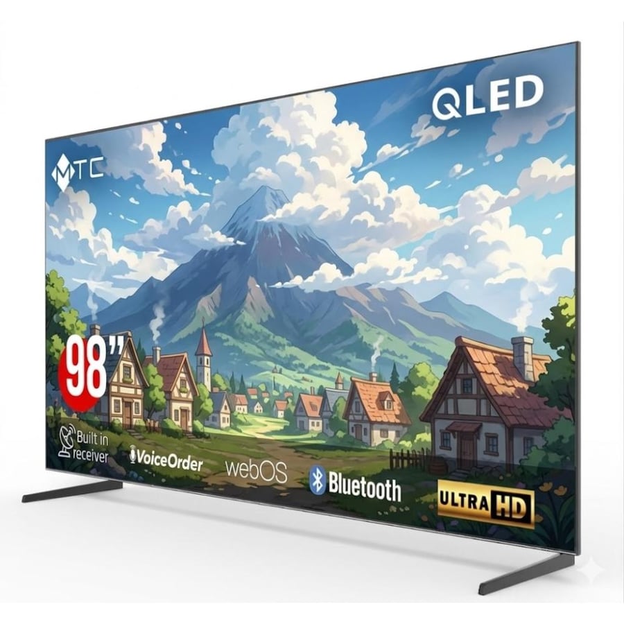 شاشة,ماركة إم تي سي,98 بوصة,ويبوس,ريموت ماجيك,كيولد,الموديل QMT98UH700WOS-UHD
