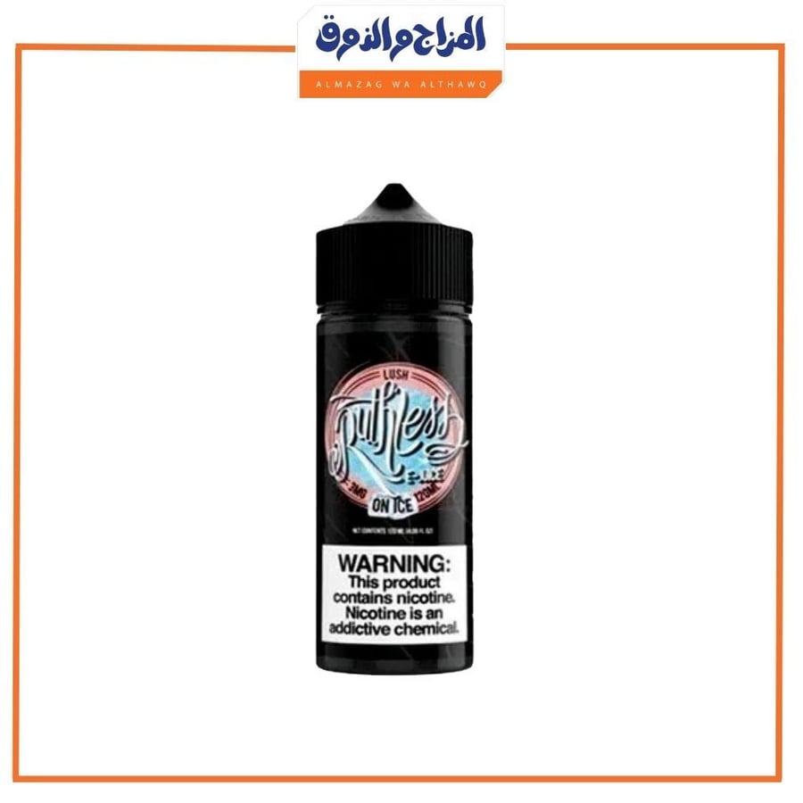 نكهة فيب روثليس بطيخ بارد 120 ملي 3 نيكوتين Ruthless LUSH ON ICE VAPE JUICE