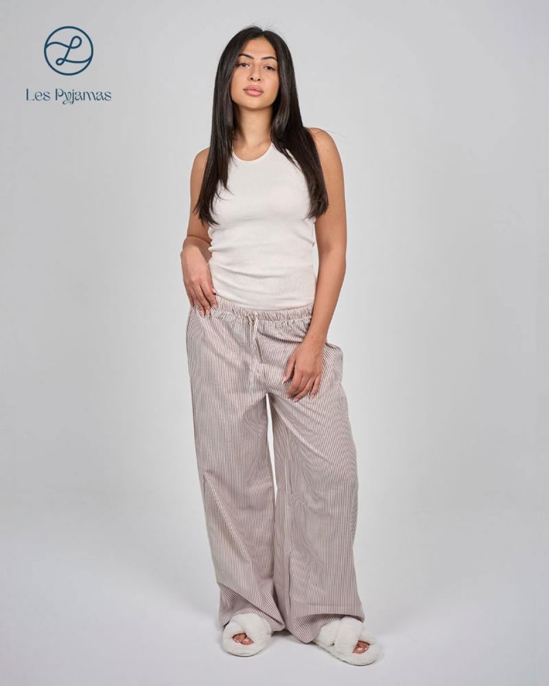 Beige striped pants