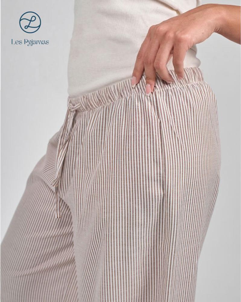 Beige striped pants