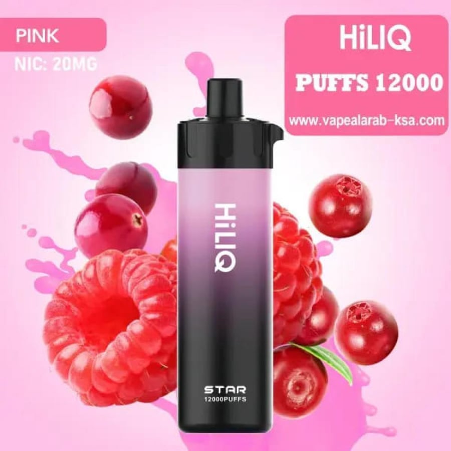سحبة هيلك 12000 سحبة مكس توت فراولة HILIQ 12000 PUFFS PINK