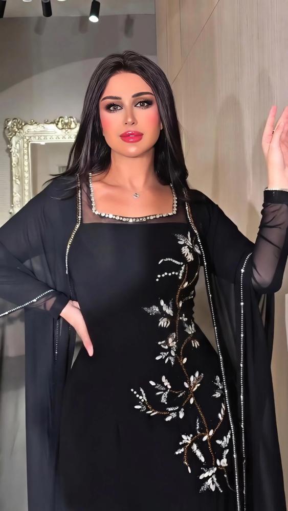 فستان سهره باربي جورجيت تطريز خرز يدوي