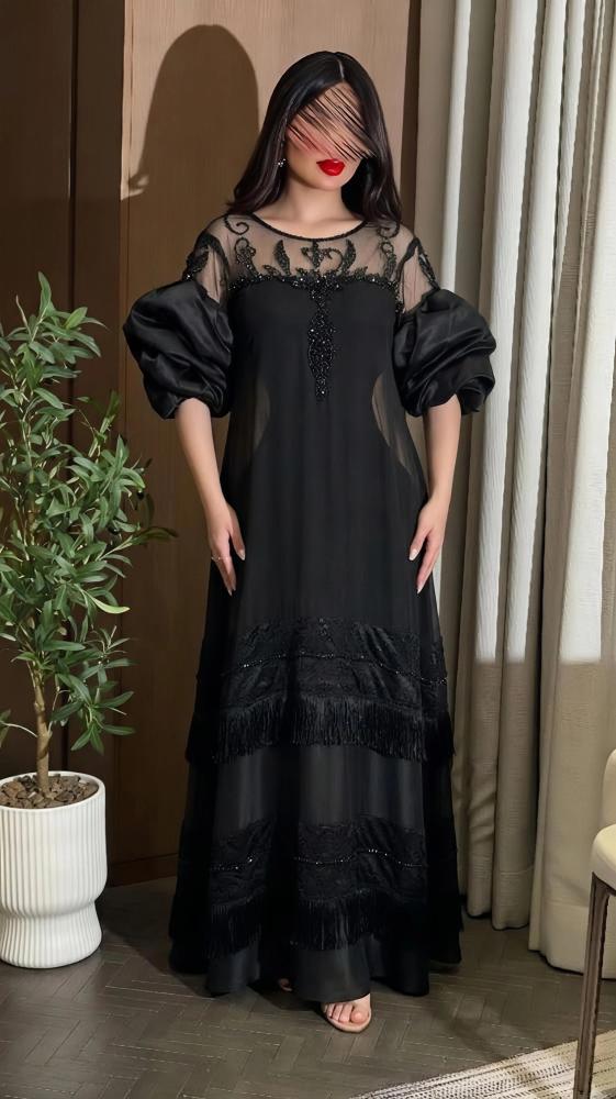 فستان سهره جورجيت بطانه تفته تطريز يدوي