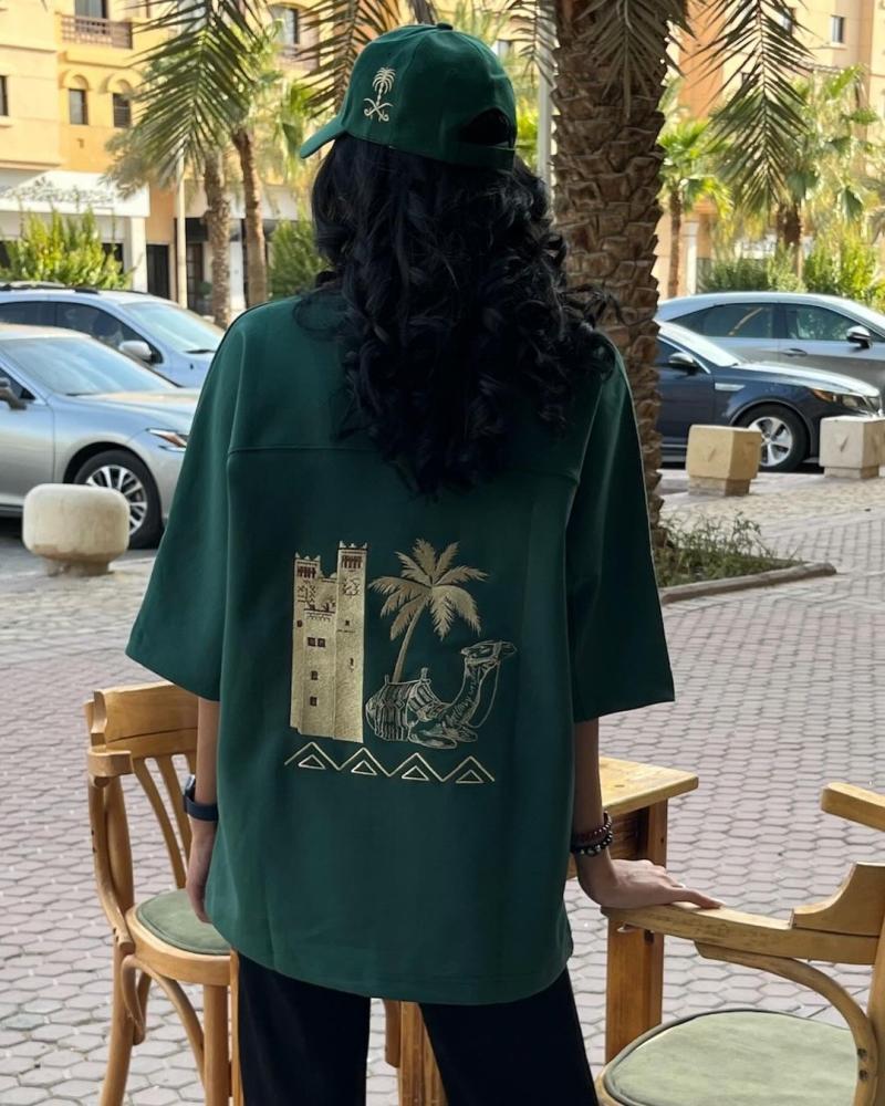 تيشرت السعوديه اخضر